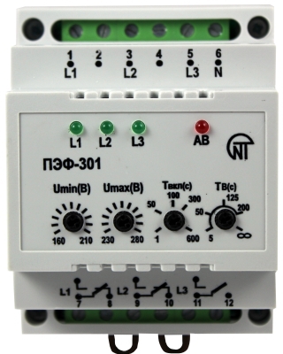 Пэф 301 переключатель фаз схема подключения