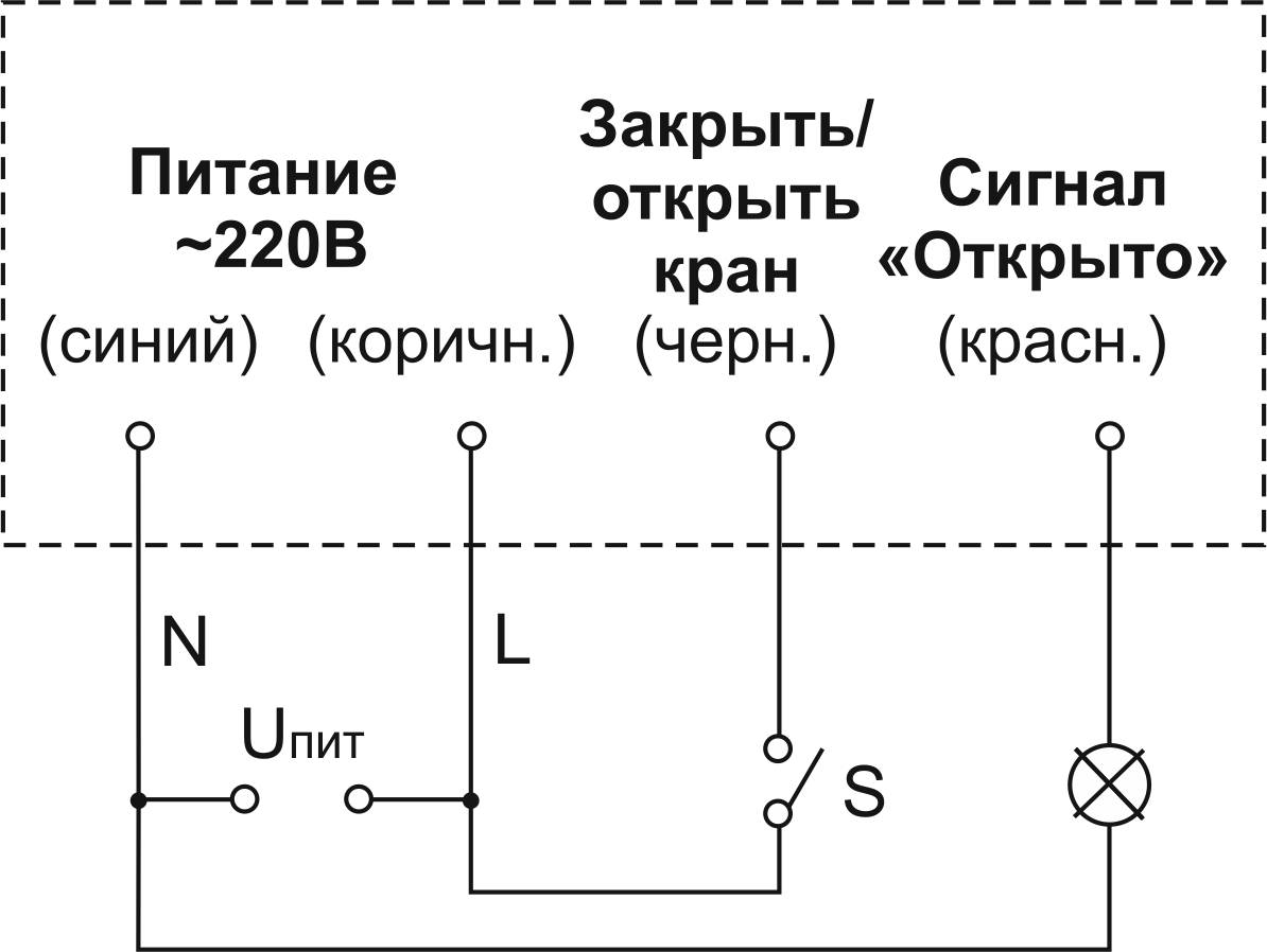 Шаровый кран с электроприводом схема подключения